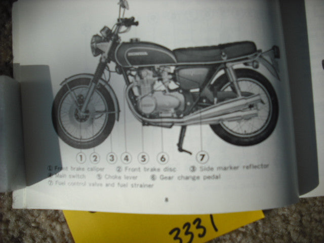 Honda CB500 Four K1 1972 Owners manual 3331