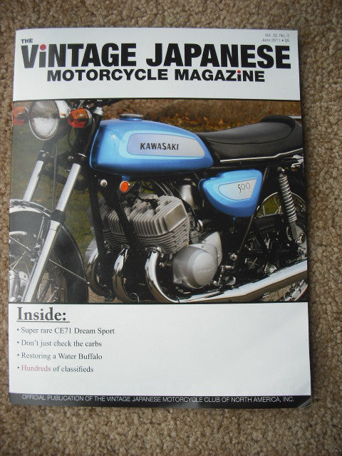 VJMC Magazine Cover: Kawasaki H1 500 1971 Triple June 2011 my sku 3358 Free shipping to USA 48 states