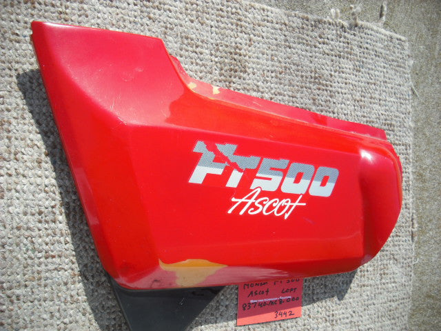 Honda FT500 Ascot Left Red Sidecover 837-MC8-0000 sku 3442