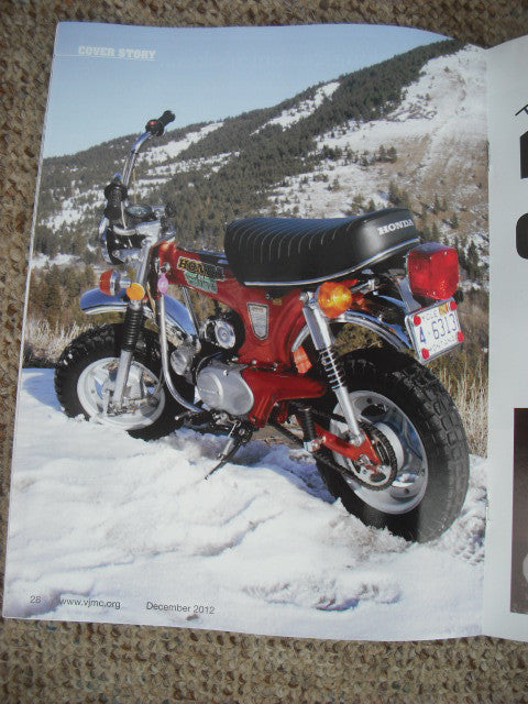 VJMC Magazine Honda CT70 The Trail 70 December, 2012 sku 3479 Free shipping to USA 48 states