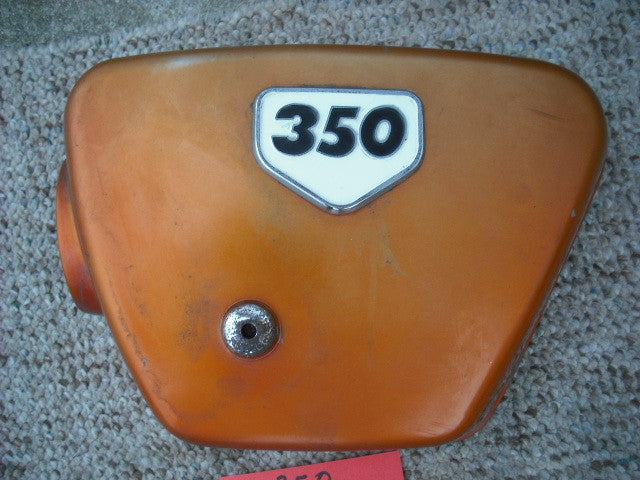 Honda CL350K2 1970 Candy Topaz Orange Left Sidecover 3816