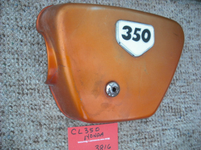 Honda CL350K2 1970 Candy Topaz Orange Left Sidecover 3816