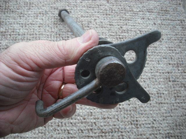 Suzuki 1974 TC100 TS100 Axle with adjusters and nut 3843