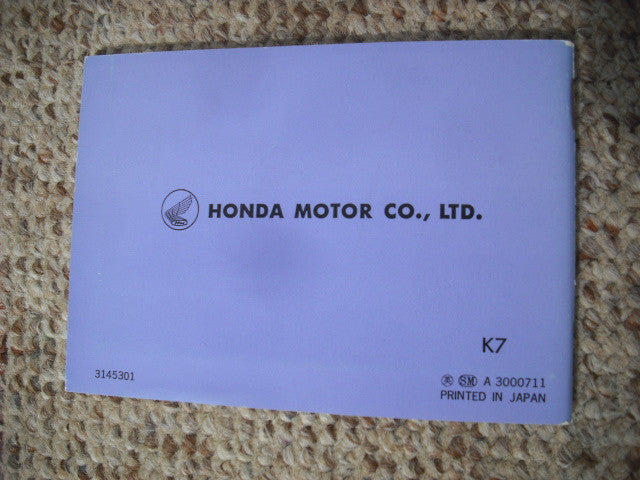 Honda CB175K7 1973 NOS New Manual sku 3849
