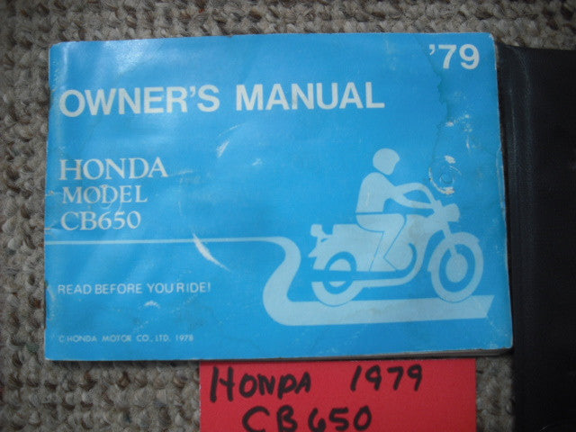 Honda CB650 1979 Owners Manual sku 3875
