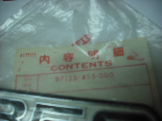 Honda CB350 CL350 Right NOS Sidecover Badge 87125-455-000
