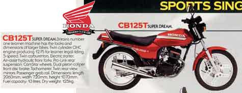Honda CB125T Owners Manual sku 3889