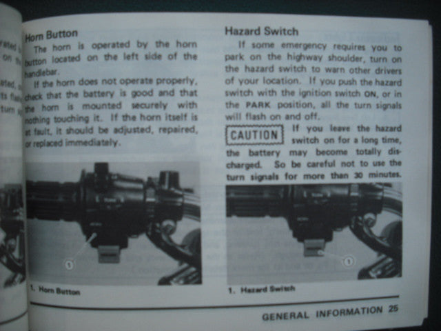Kawasaki KZ650F1 Owners Manual 99920-1090-01 sku 3924