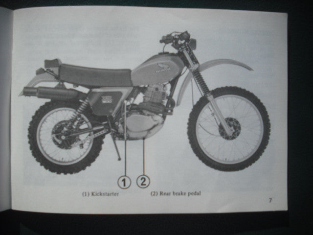 Honda XR500 1980 Owners Manual 3938