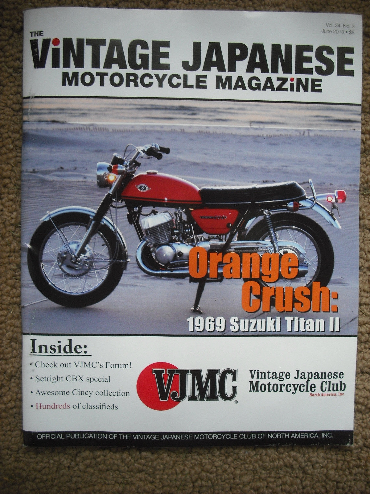VJMC Magazine Suzuki T500 Titan June 2013 sku 3977 Free Shipping to Free shipping to USA 48 states