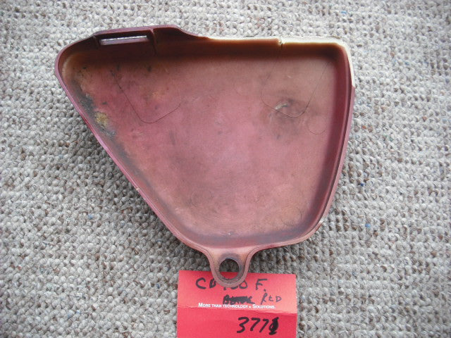 Honda CB400 Four CB400F red left sidecover 83700-377-000ZP  sku 3771