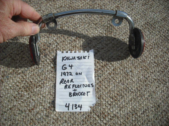 Kawasaki G4TR 1972 Rear Reflectors with chrome bracket
