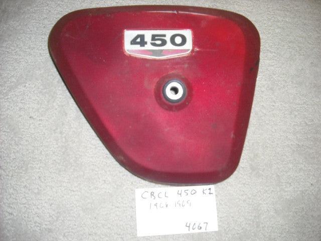 Honda CB450K1 CL450K1 OEM sidecover Right Red  sku 4067