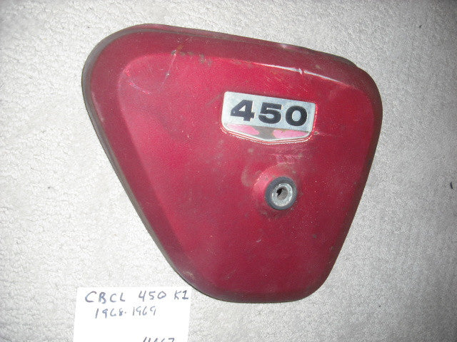 Honda CB450K1 CL450K1 OEM sidecover Right Red  sku 4067