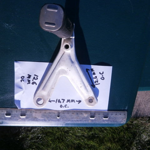 Sold Honda CB CL160 white Rear Footpeg mount plus pegs