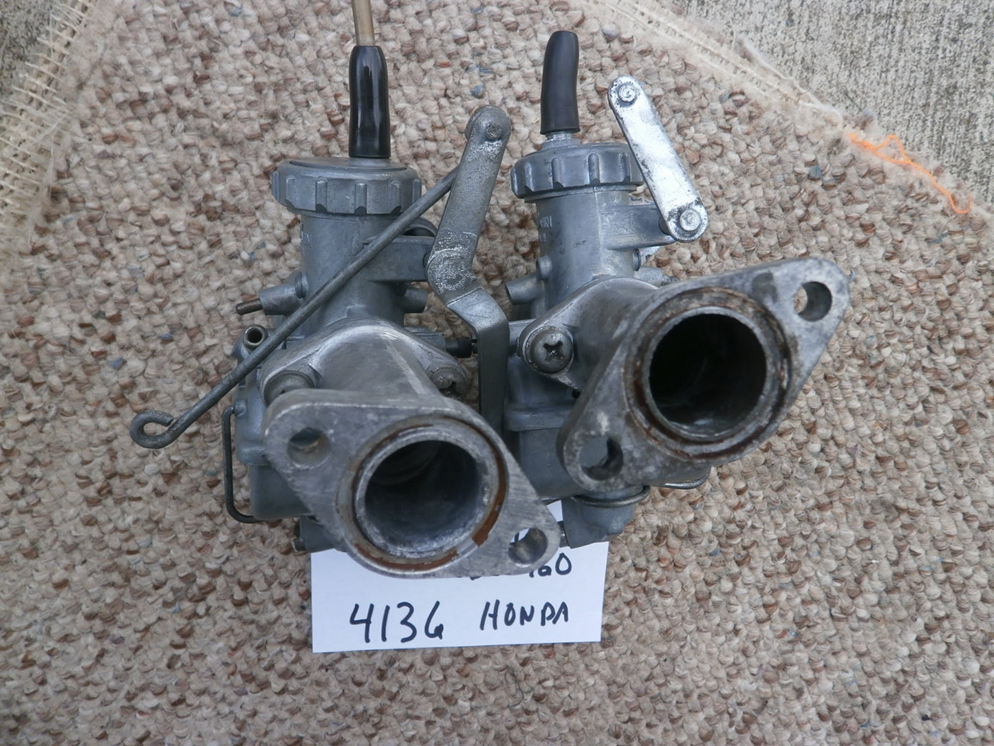 Sold Honda CB160 CL160 Carburetor Pair with Manifolds