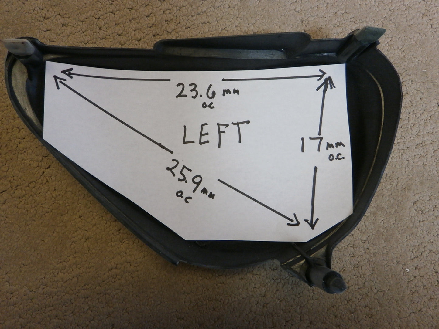 Honda CB100 or CB125 New White left Sidecover