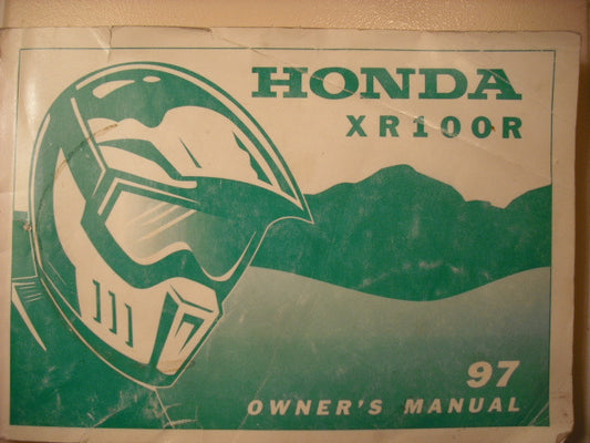 Honda XR100R 1997 Manual sku 1825