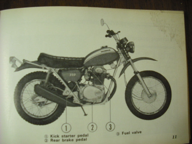 Honda SL350K1 Owners Manual