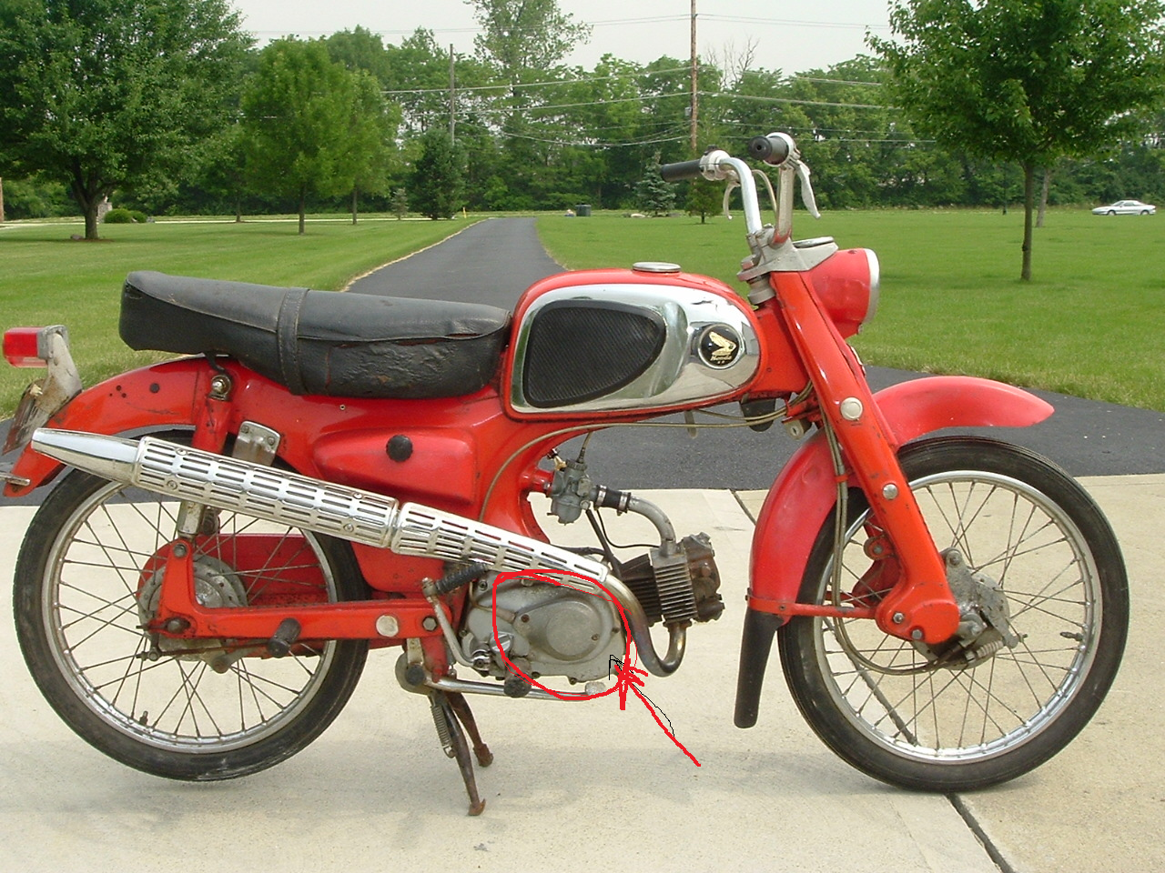 Honda CA110 Sport 50 Clutch Cover NOS New in Package 11651-011-000 sku 3007