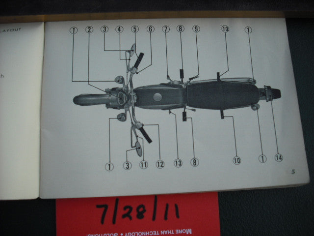 Honda Super 90 Owners Manual Non US Manual sku 1954