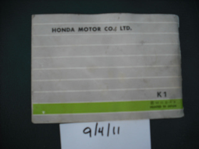 Honda CL70 K1 Owners Manual  sku 1984