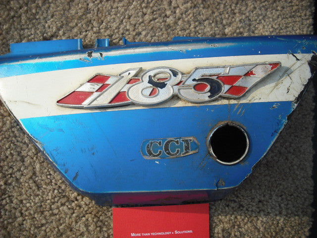 Suzuki TS185 1972 Redondo blue left sidecover