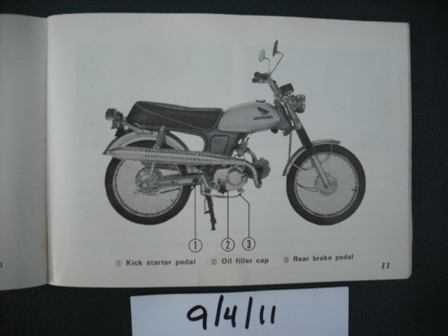 Honda CL70 K1 Owners Manual  sku 1984