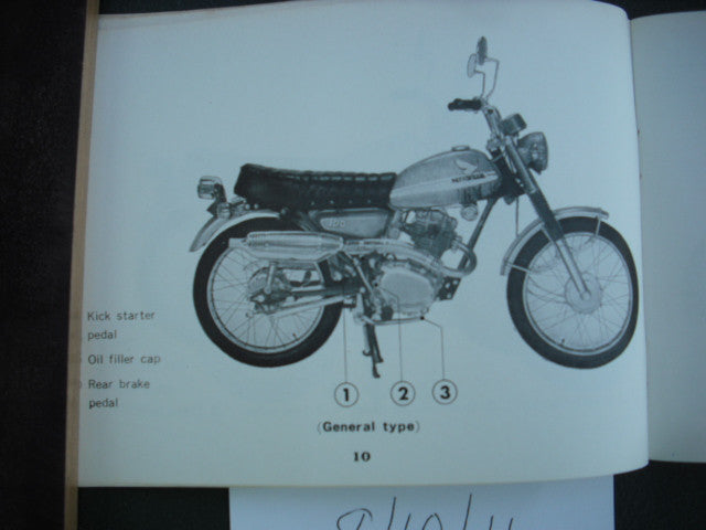 Honda CL100K1  Honda CL100SK1 Manual  USA Australian Models 1971 sku 1978