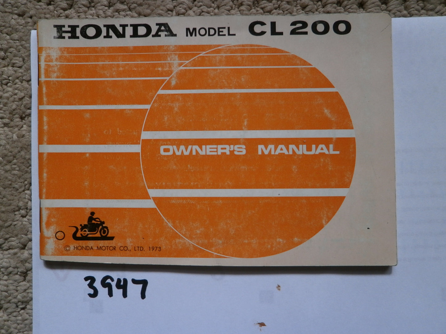 Honda CL200 1974 Owners Manual 3947