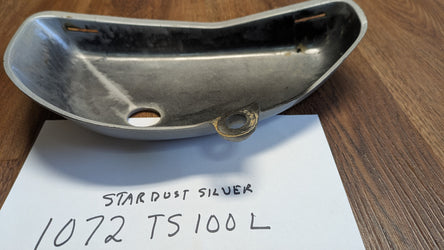 Suzuki TS100  1974 Oil tank  Sidecover Stardust silver Gray sku 1072