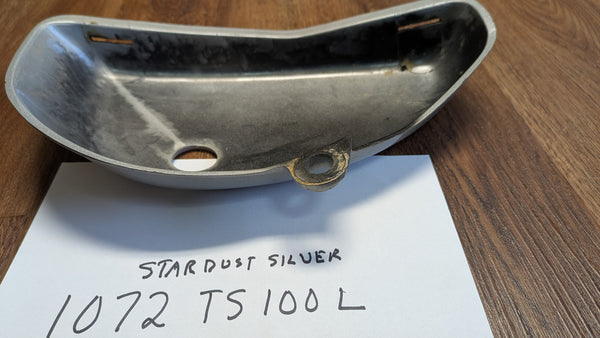 Suzuki TS100  1974 Oil tank  Sidecover Stardust silver Gray sku 1072