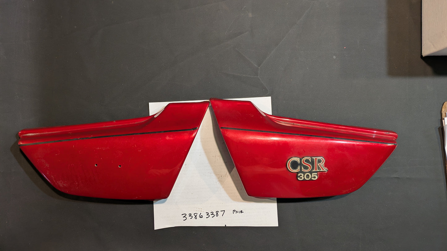Kawasaki CSR305 right red sidecover pair  36001-1126 sku 33863387
