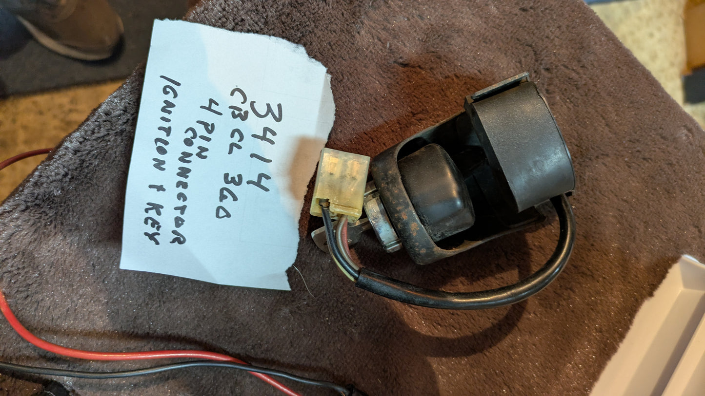 Honda CB CL360 Key and Ignition Switch Mount  complete with wiring  sku 3414