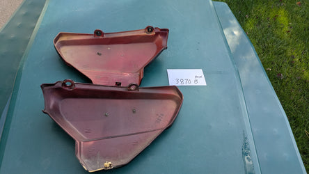 Honda CX500 Deluxe Sidecover Pair Left Right Candy Presto Red   sku 3870 B