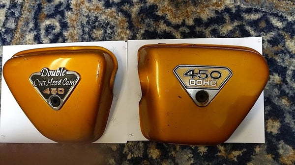 Honda CB450 CL450 K3 K4 sidecover right candy gold sidecover my 4381