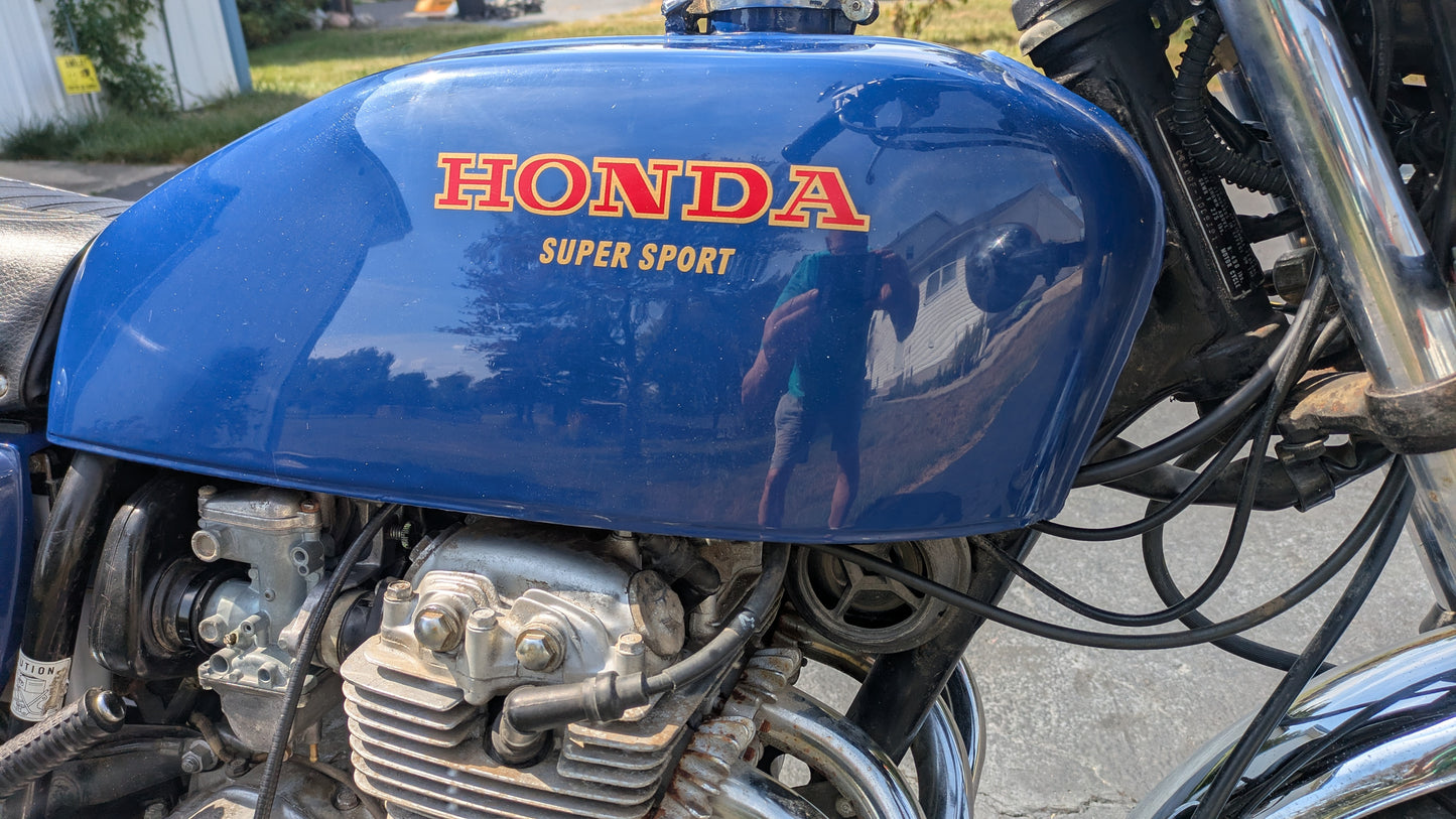 Sold Honda CB400F 1975 Blue 900 miles my sku 8000