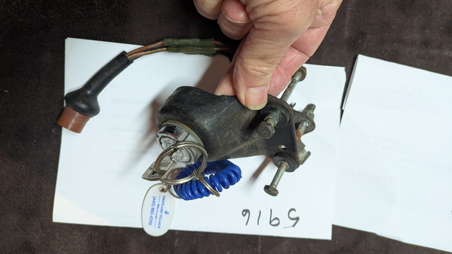 Honda OEM Motorcycle  Ignition switch, wiring, original key, mounting and mounting bolts sku 5916