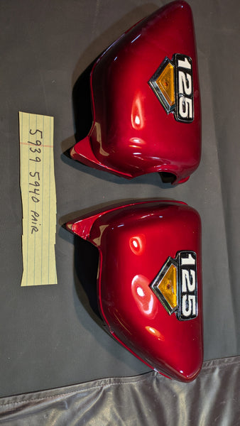 Honda CB125 New Aftermarket Red  sidecover pair  my  sku 59395940