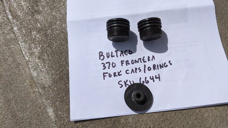 Bultaco Frontera Fork Cap Pair  skou 6644