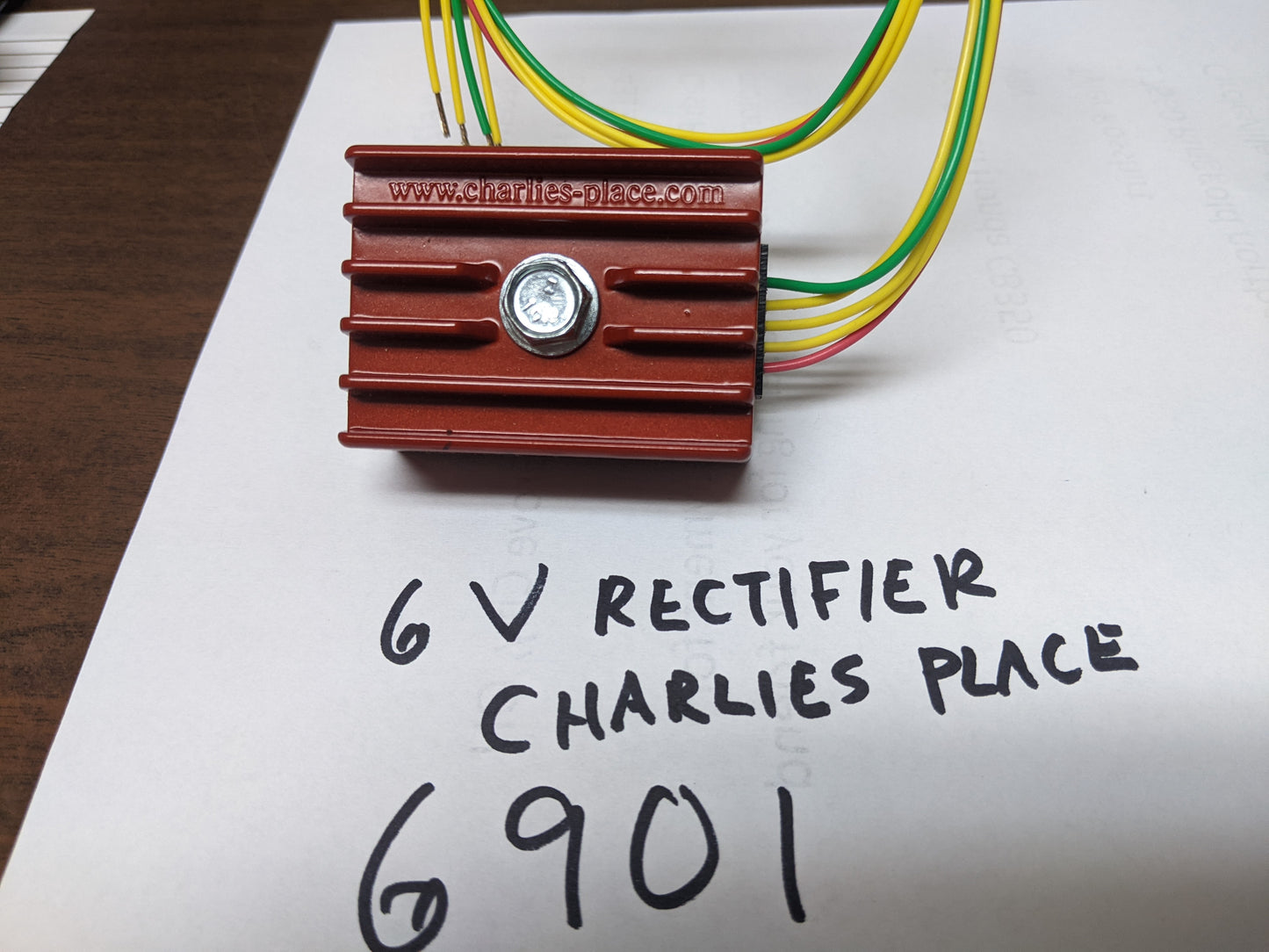Charlies Place 6 Volt Rectifier New Fits most Honda 6 V Motorcycles sku 6901