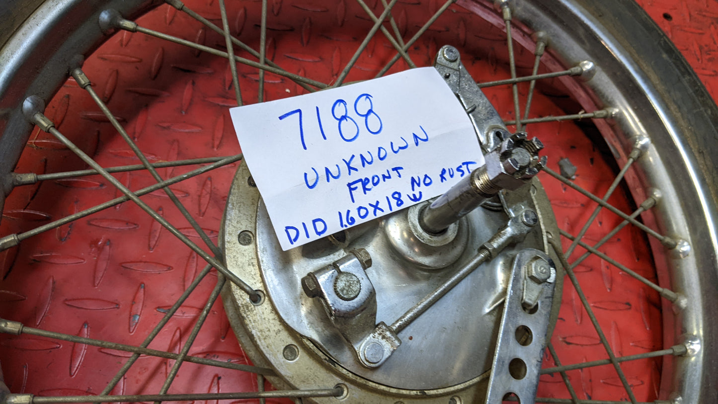 Honda front  DID 160A X 18W front wheel and  axle  my sku 7188