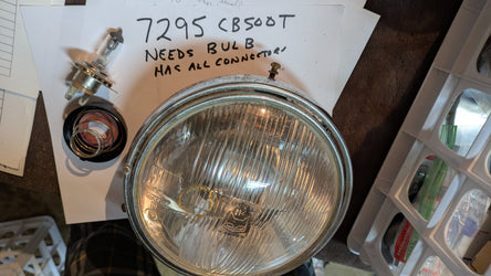 Honda CB500T OEM Non Working Headlight and Ring sku 7295