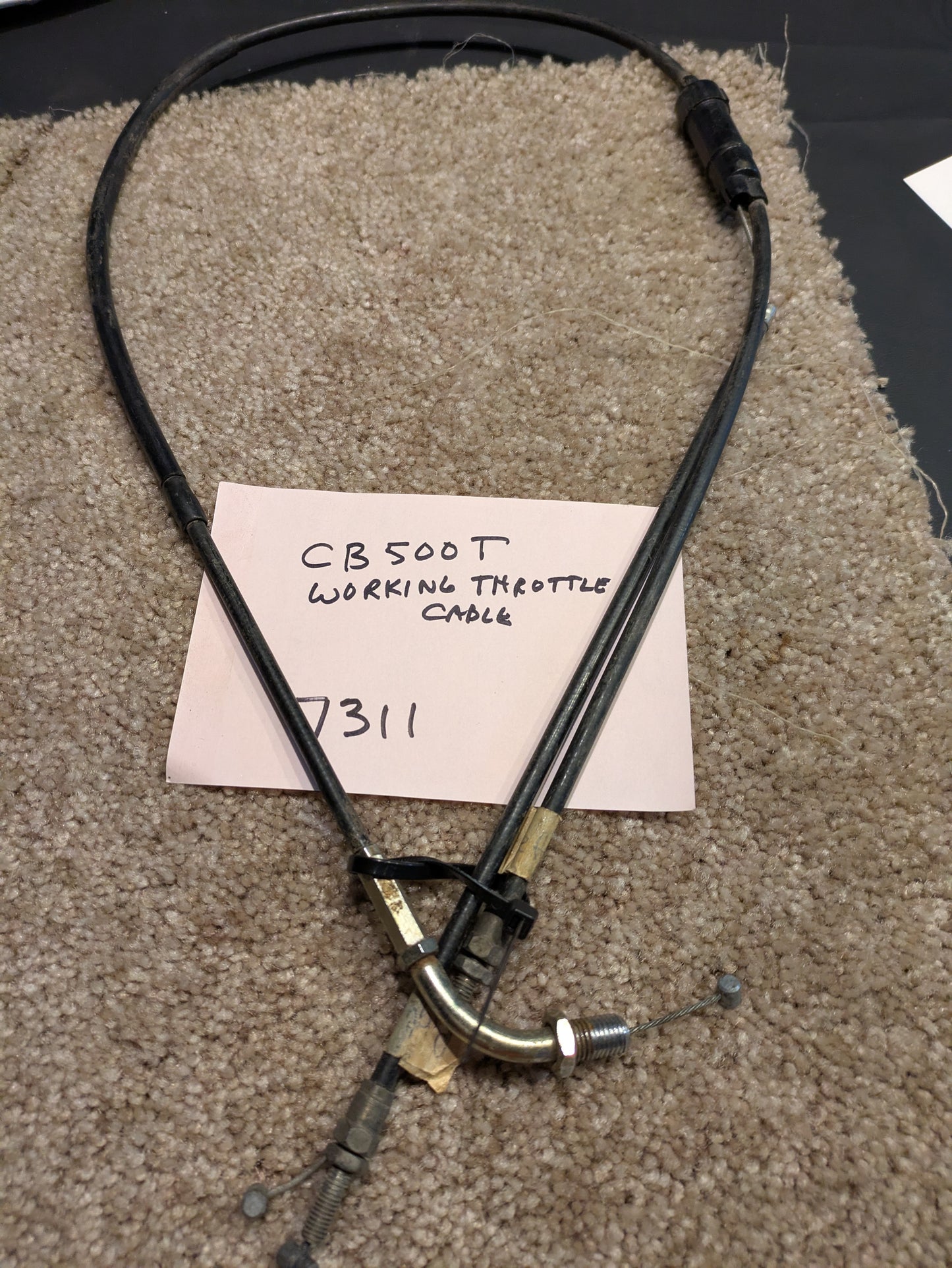 Honda CB500T OEM Working Throttle Cable   sku 7311