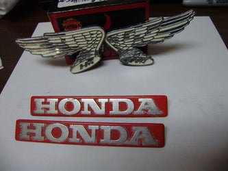 Honda CL175 CL350 Gas Tank Badges Wings  Set sku 7419