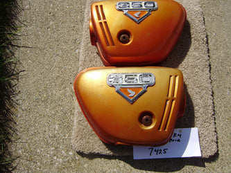 Honda CB350K5 Candy Orange Sidecover Pair sku  7425