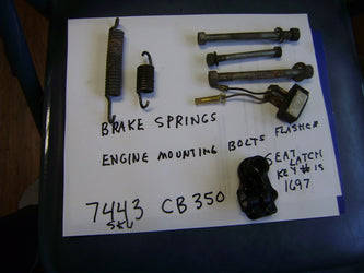 Honda CB350 Rear Engine mounting bolts, springs, flasher   sku 7443