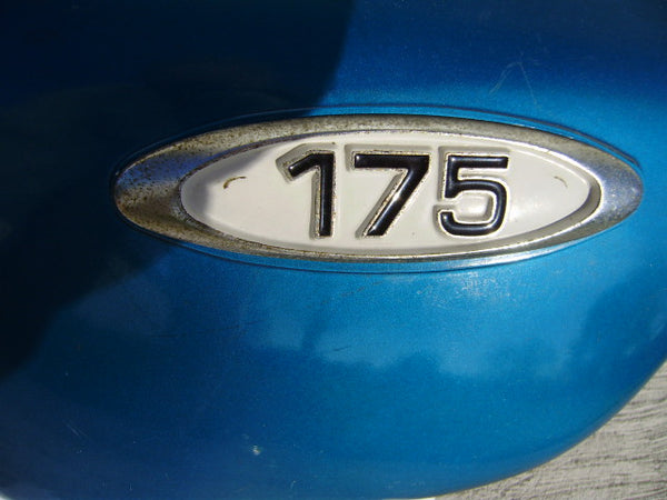 Honda CB175K4 Left candy blue green  sidecover sku 7449