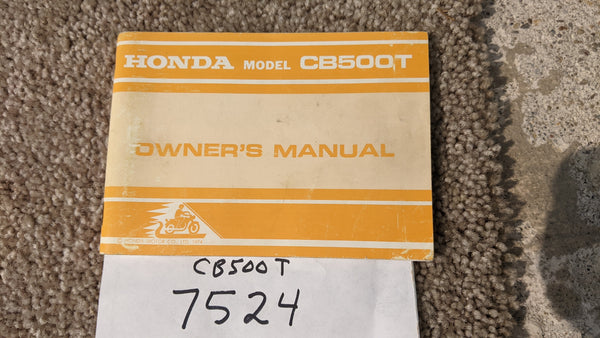 Honda CB500T OEM Owners manual sku 7524