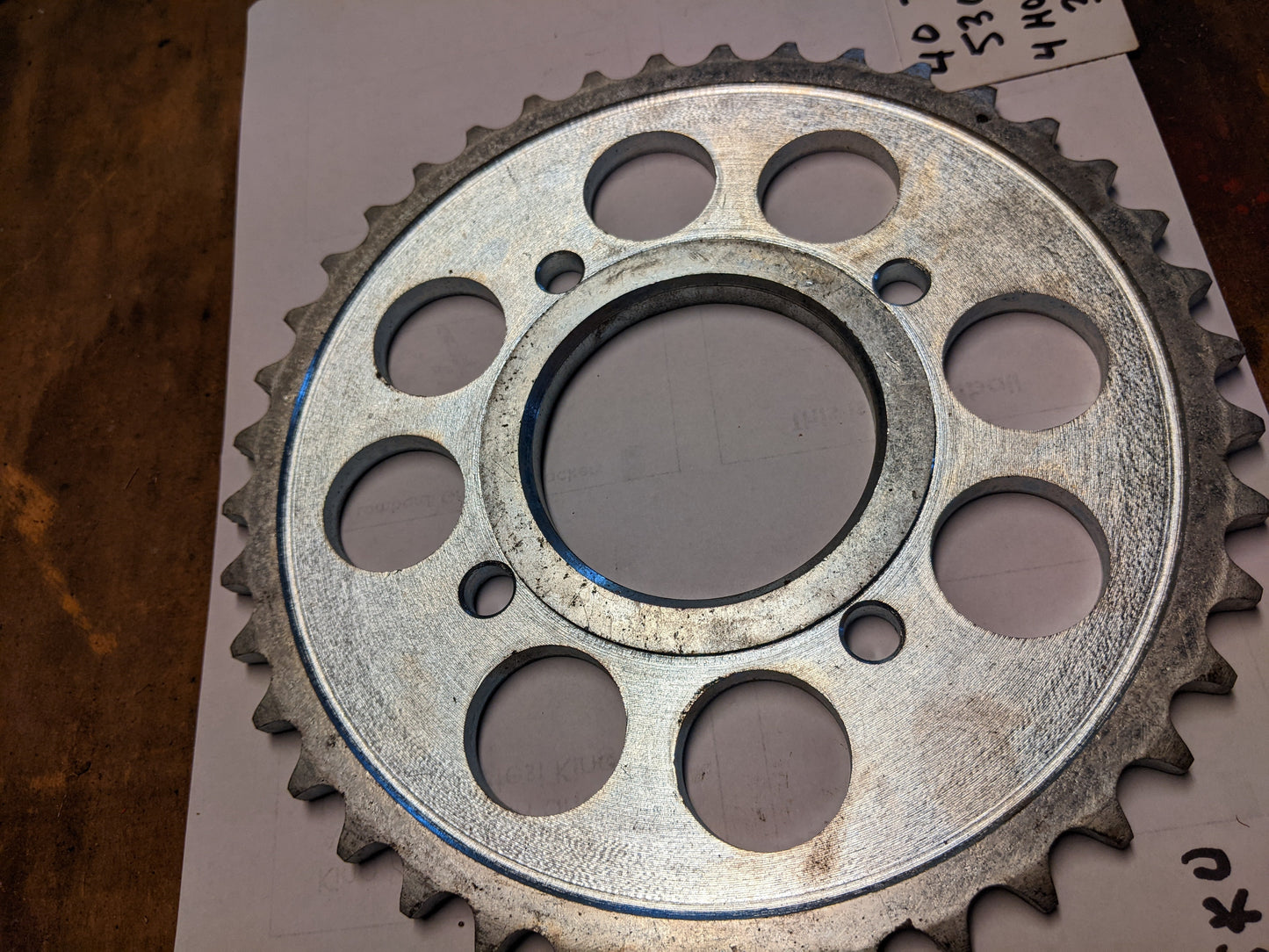 1970 Honda  SL 350K1  Rear Motorcycle Sprocket 40 tooth, 530 chain Honda part 41201-340-000   sku 7530